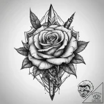 Tattoo sketch neo-traditional роза с кинжалом… – tattoo sketch (№1759886691_0, 08.10.2025 01:24) — tattoovalue.net