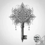 Tattoo sketch key – tattoo sketch (№1759887557_0, 08.10.2025 01:39) — tattoovalue.net