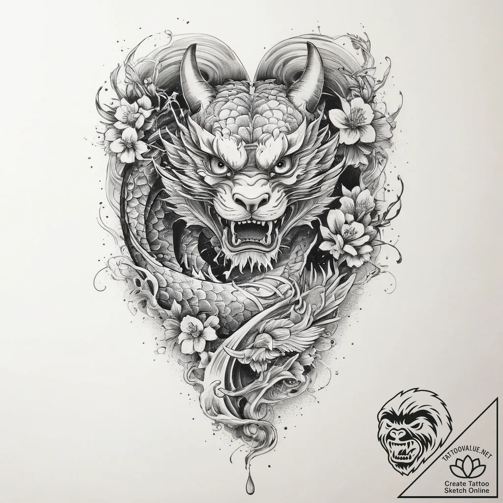 Tattoo sketch heart, artistic tattoo sketch,... - tattoo sketch (№1759888853_0, 08.10.2025 02:00) — tattoovalue.net