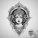 Tattoo sketch cosmic identity, tattoo flash s… – tattoo sketch (№1759889504_0, 08.10.2025 02:11) — tattoovalue.net