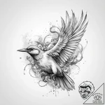 Tattoo sketch air with a bird – tattoo sketch (№1759891891_0, 08.10.2025 02:51) — tattoovalue.net