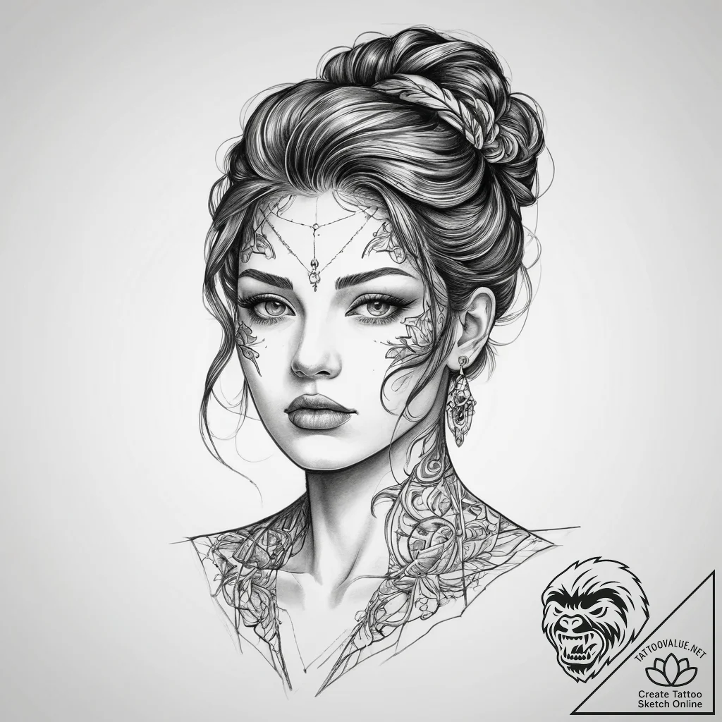 Tattoo sketch sculpting a bust, concept art f... - tattoo sketch (№1759892974_0, 08.10.2025 03:09) — tattoovalue.net