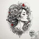 Tattoo sketch sacred melody, concept art for… – tattoo sketch (№1759894497_0, 08.10.2025 03:34) — tattoovalue.net