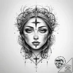 Tattoo sketch holy portrayal, tattoo line art… – tattoo sketch (№1759896016_0, 08.10.2025 04:00) — tattoovalue.net