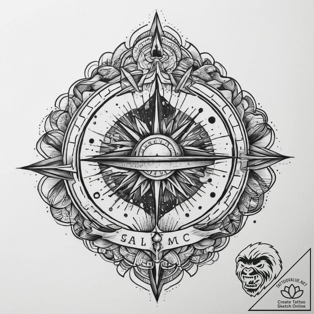 Tattoo sketch cosmic spring, tattoo sketch de... - tattoo sketch (№1759896448_0, 08.10.2025 04:07) — tattoovalue.net
