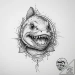 Tattoo sketch puns a catfish that says “i’m a… – tattoo sketch (№1759897097_0, 08.10.2025 04:18) — tattoovalue.net