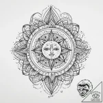 Tattoo sketch cosmic spring, tattoo line art,… – tattoo sketch (№1759899485_0, 08.10.2025 04:58) — tattoovalue.net
