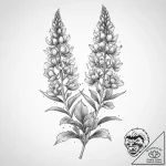 Tattoo sketch lupine flower, tattoo line art,… – tattoo sketch (№1759899918_0, 08.10.2025 05:05) — tattoovalue.net