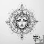 Tattoo sketch cosmic entity – tattoo sketch (№1759902294_0, 08.10.2025 05:44) — tattoovalue.net