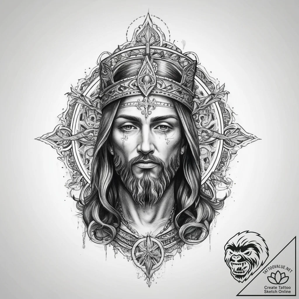 Tattoo sketch holy life - tattoo sketch (№1759907026_0, 08.10.2025 07:03) — tattoovalue.net