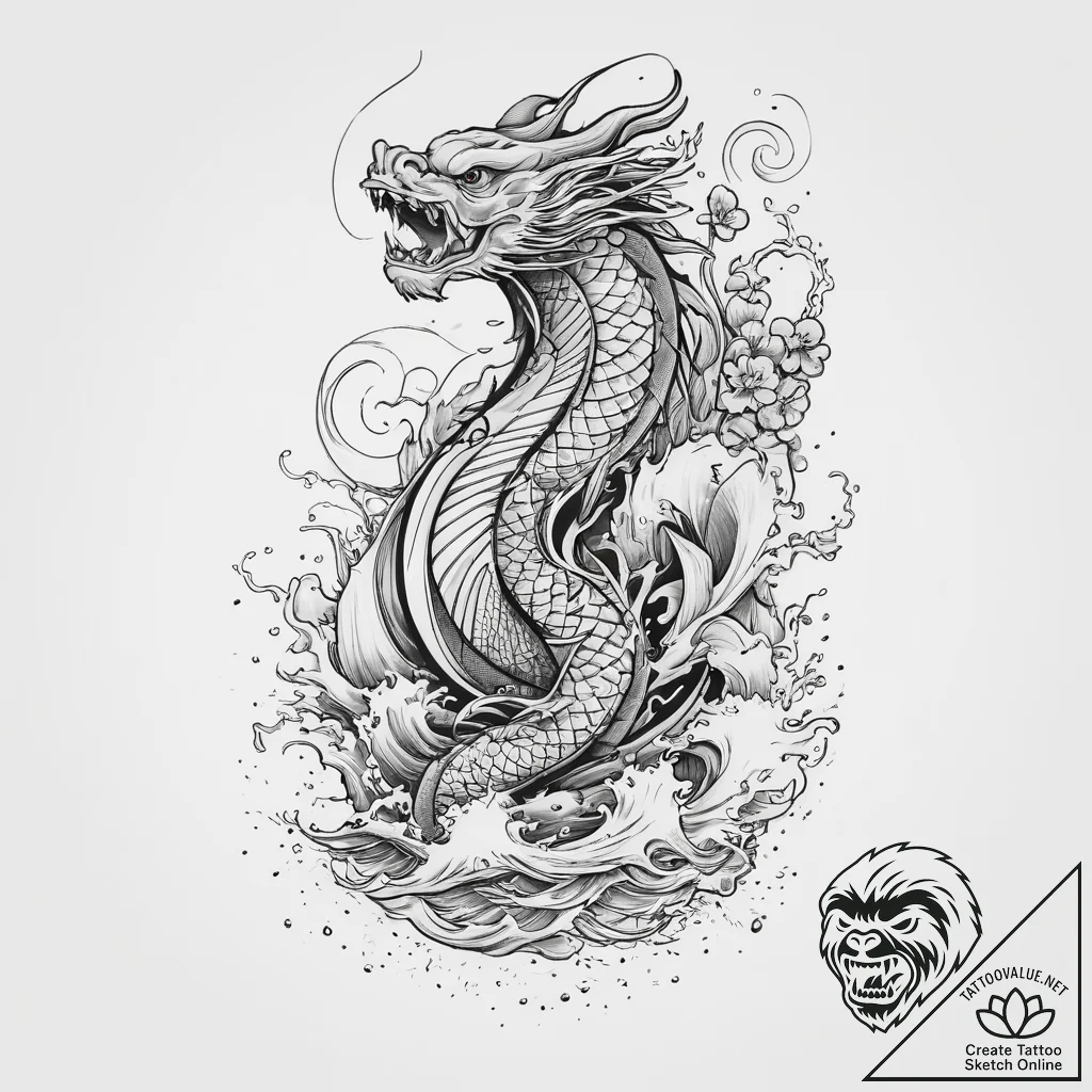 Tattoo sketch kitesurfing on water, tattoo li... - tattoo sketch (№1759908106_0, 08.10.2025 07:21) — tattoovalue.net