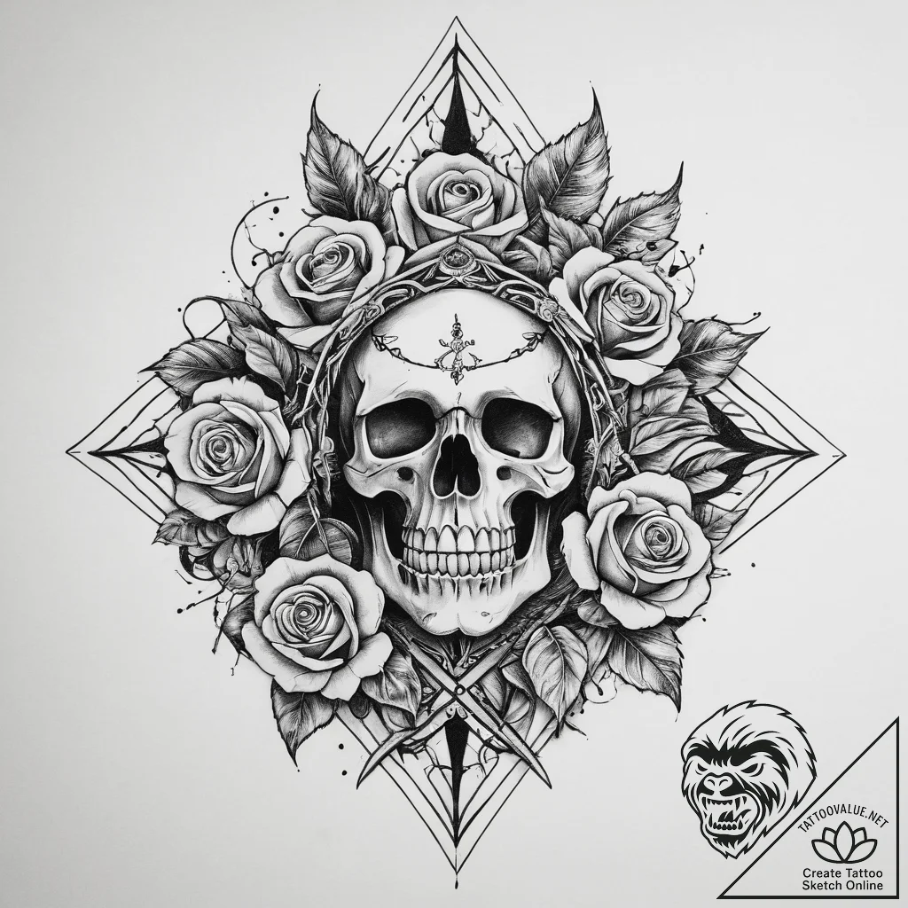 Tattoo sketch cosmic beginning, tattoo drawin... - tattoo sketch (№1759909676_0, 08.10.2025 07:47) — tattoovalue.net