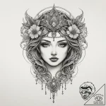 Tattoo sketch bronze, tattoo line art, rough… – tattoo sketch (№1759910543_0, 08.10.2025 08:02) — tattoovalue.net