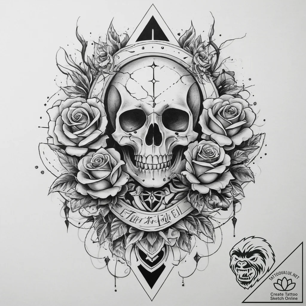 Tattoo sketch cosmic essence, concept art for... - tattoo sketch (№1759912494_0, 08.10.2025 08:34) — tattoovalue.net