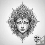 Tattoo sketch spiritual journey – tattoo sketch (№1759913143_0, 08.10.2025 08:45) — tattoovalue.net