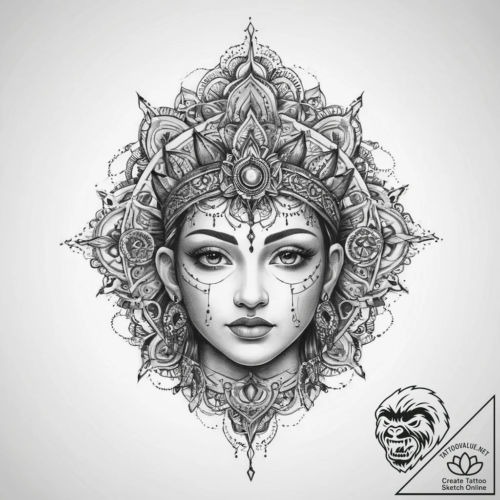 Tattoo sketch spiritual journey - tattoo sketch (№1759913143_0, 08.10.2025 08:45) — tattoovalue.net