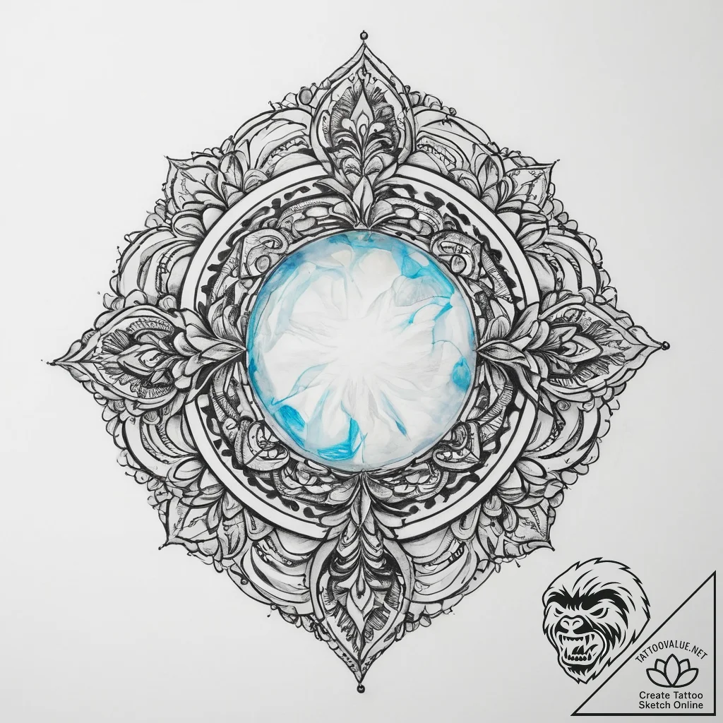 Tattoo sketch opal - tattoo sketch (№1759914018_0, 08.10.2025 09:00) — tattoovalue.net