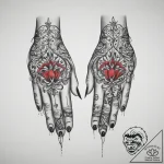 Tattoo sketch hands with a pen, artistic tatt… – tattoo sketch (№1759914234_0, 08.10.2025 09:03) — tattoovalue.net