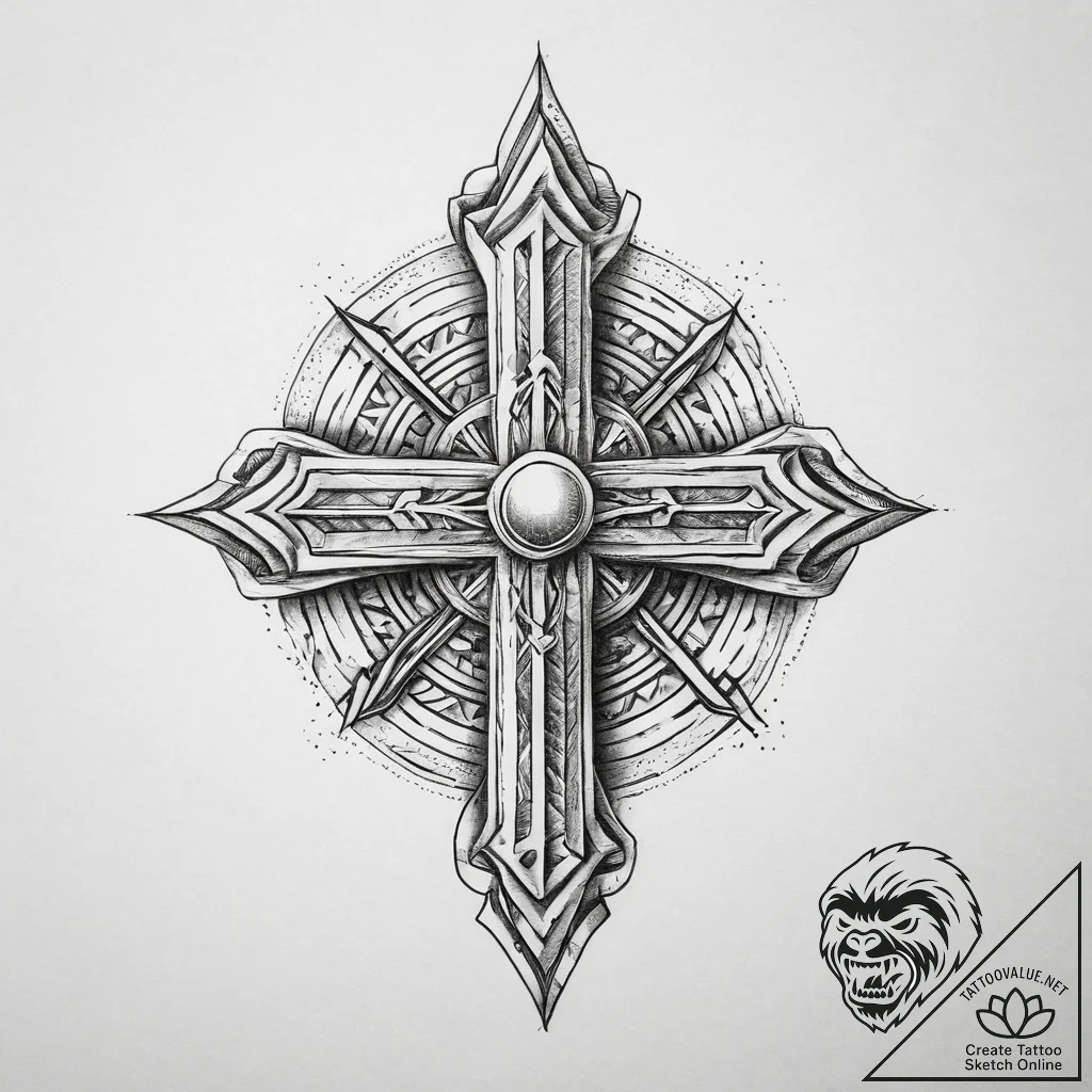 Tattoo sketch geometric word, tattoo line art... - tattoo sketch (№1759915530_0, 08.10.2025 09:25) — tattoovalue.net