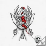 Tattoo sketch hands with a knot, artistic tat… – tattoo sketch (№1759915746_0, 08.10.2025 09:29) — tattoovalue.net