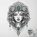 Tattoo sketch emerald, tattoo drawing outline… – tattoo sketch (№1759917263_0, 08.10.2025 09:54) — tattoovalue.net