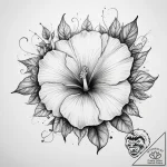 Tattoo sketch morning glory – tattoo sketch (№1759917488_0, 08.10.2025 09:58) — tattoovalue.net