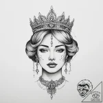 Tattoo sketch queen tattoo, ink illustration… – tattoo sketch (№1759918788_0, 08.10.2025 10:19) — tattoovalue.net
