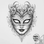 Tattoo sketch masquerade mask tattoo, tattoo… – tattoo sketch (№1759919438_0, 08.10.2025 10:30) — tattoovalue.net
