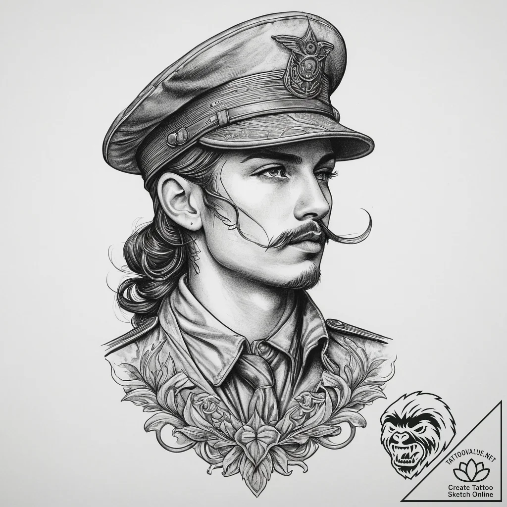 Tattoo sketch soldier with a paper, artistic... - tattoo sketch (№1759919871_0, 08.10.2025 10:37) — tattoovalue.net