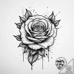 Tattoo sketch lipstick with a rose, tattoo fl… – tattoo sketch (№1759920521_0, 08.10.2025 10:48) — tattoovalue.net