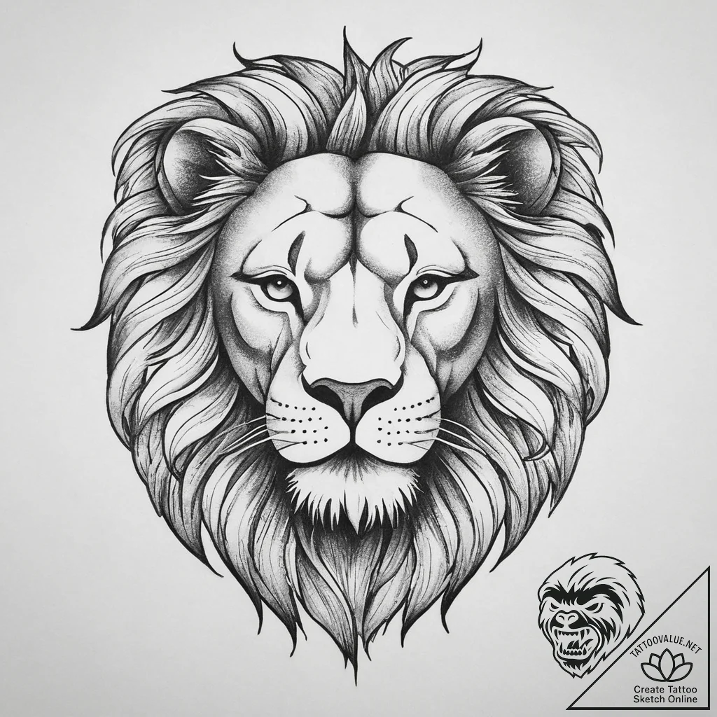 Tattoo sketch lion, tattoo sketch design, bol... - tattoo sketch (№1759920952_0, 08.10.2025 10:55) — tattoovalue.net