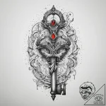 Tattoo sketch hands with a key, tattoo line a… – tattoo sketch (№1759921815_0, 08.10.2025 11:10) — tattoovalue.net