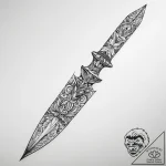 Tattoo sketch knife – tattoo sketch (№1759922472_0, 08.10.2025 11:21) — tattoovalue.net