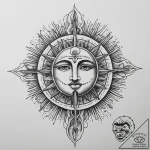 Tattoo sketch sun god symbol, tattoo flash sh… – tattoo sketch (№1759923980_0, 08.10.2025 11:46) — tattoovalue.net