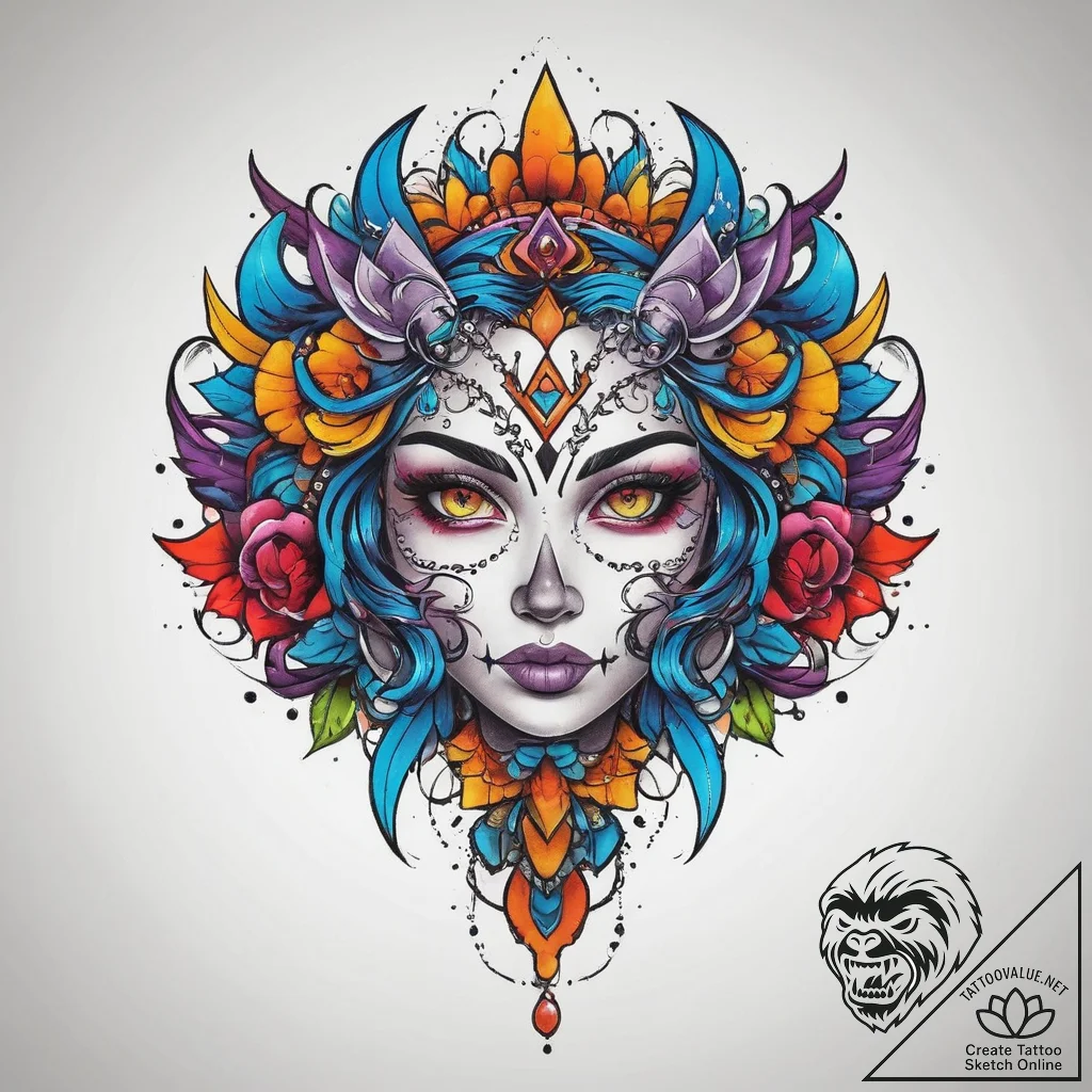 Tattoo sketch sketchbook with a drawing, conc... - tattoo sketch (№1759926155_0, 08.10.2025 12:22) — tattoovalue.net