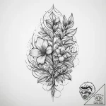 Tattoo sketch a symbolic plant, concept art f… – tattoo sketch (№1759927454_0, 08.10.2025 12:44) — tattoovalue.net