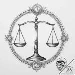 Tattoo sketch libra zodiac symbol – tattoo sketch (№1759929406_0, 08.10.2025 13:16) — tattoovalue.net