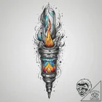 Tattoo sketch welder welding torch, tattoo li… – tattoo sketch (№1759930936_0, 08.10.2025 13:42) — tattoovalue.net