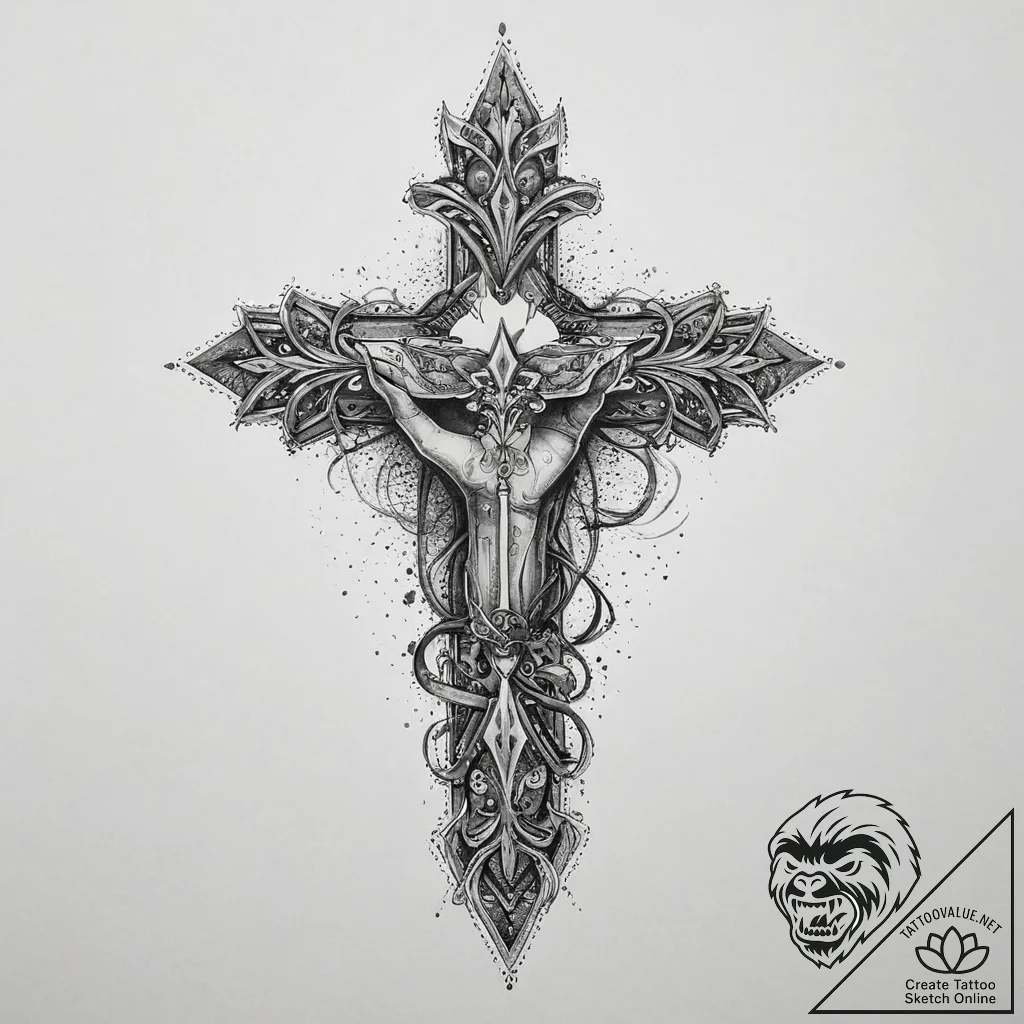 Tattoo sketch hands with a prince, concept ar... - tattoo sketch (№1759932018_0, 08.10.2025 14:00) — tattoovalue.net