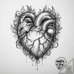 Tattoo sketch heart – tattoo sketch (№1759932450_0, 08.10.2025 14:07) — tattoovalue.net