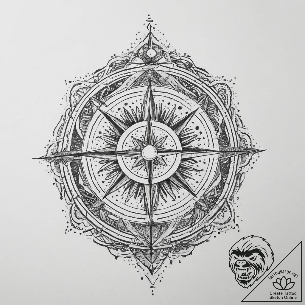 Tattoo sketch cosmic origin, ink illustration... - tattoo sketch (№1759933538_0, 08.10.2025 14:25) — tattoovalue.net