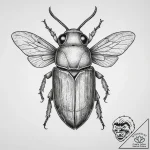 Tattoo sketch click beetle, concept art for t… – tattoo sketch (№1759935287_0, 08.10.2025 14:54) — tattoovalue.net