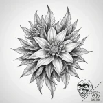 Tattoo sketch edelweiss – tattoo sketch (№1759936368_0, 08.10.2025 15:12) — tattoovalue.net