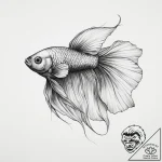 Tattoo sketch betta fish, concept art for tat… – tattoo sketch (№1759937451_0, 08.10.2025 15:30) — tattoovalue.net
