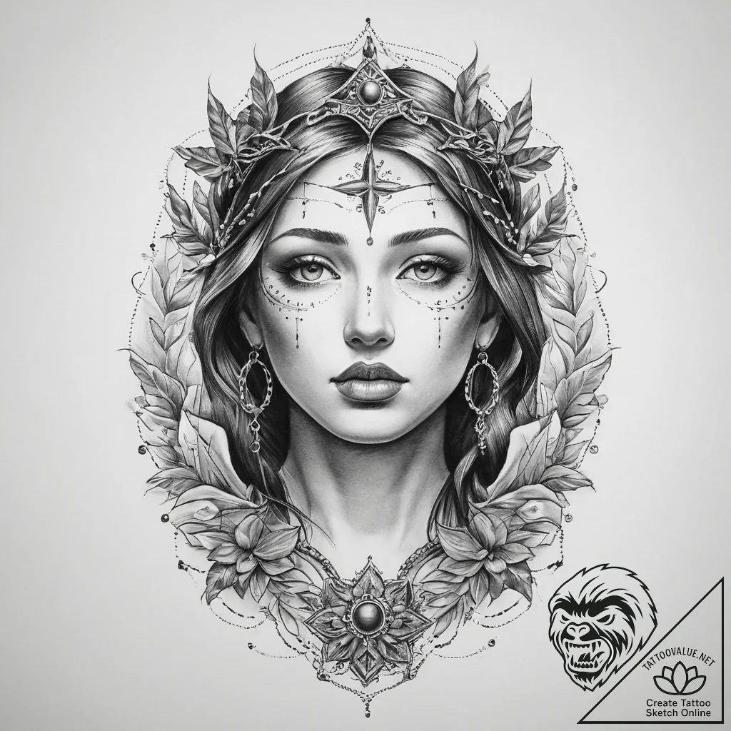 Tattoo sketch holy narrative - tattoo sketch (№1759937885_0, 08.10.2025 15:38) — tattoovalue.net