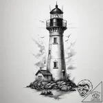 Tattoo sketch lighthouse, tattoo sketch desig… – tattoo sketch (№1759938320_0, 08.10.2025 15:45) — tattoovalue.net