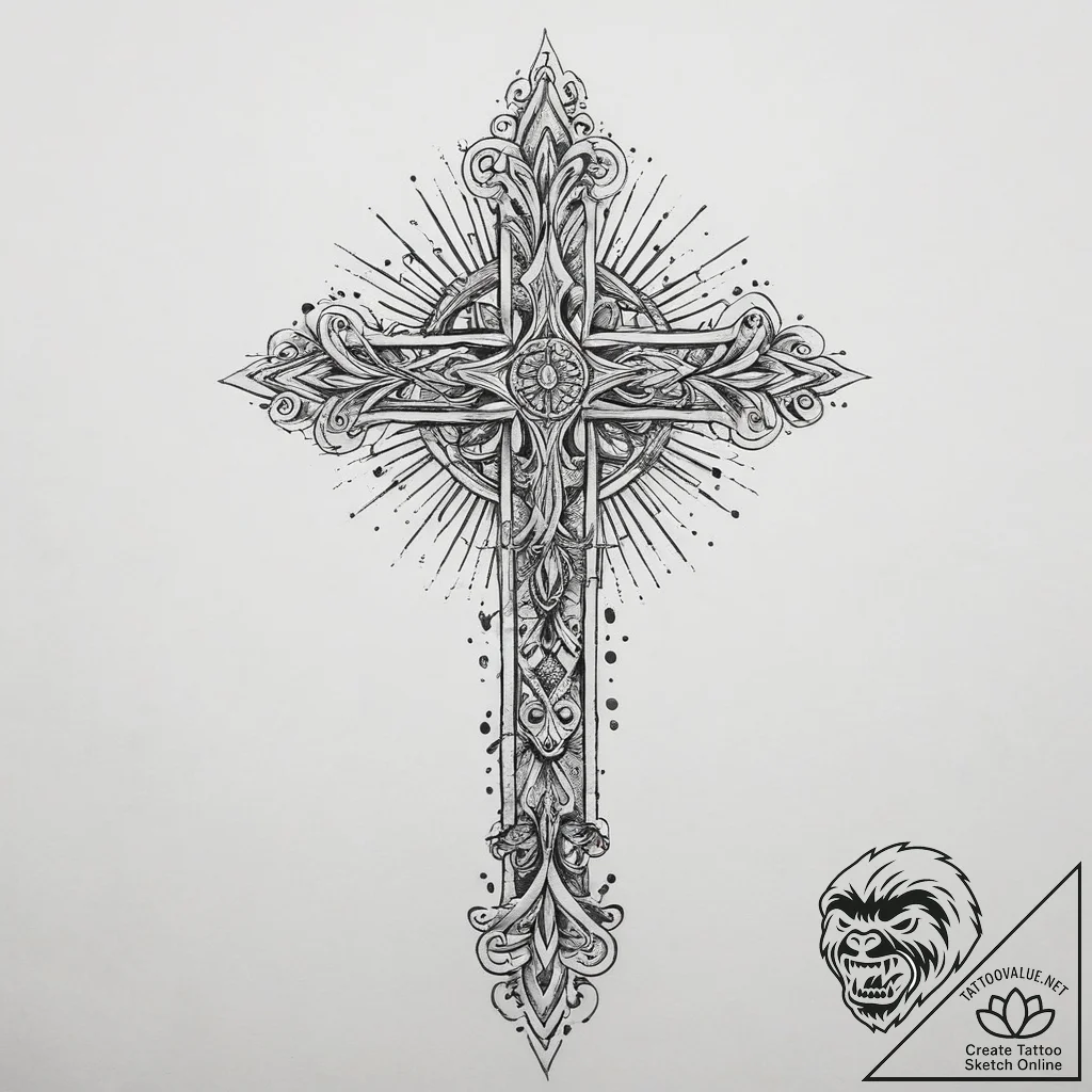 Tattoo sketch spiritual representation, tatto... - tattoo sketch (№1759938538_0, 08.10.2025 15:48) — tattoovalue.net