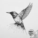 Tattoo sketch starling, tattoo line art, sepi… – tattoo sketch (№1759938755_0, 08.10.2025 15:52) — tattoovalue.net
