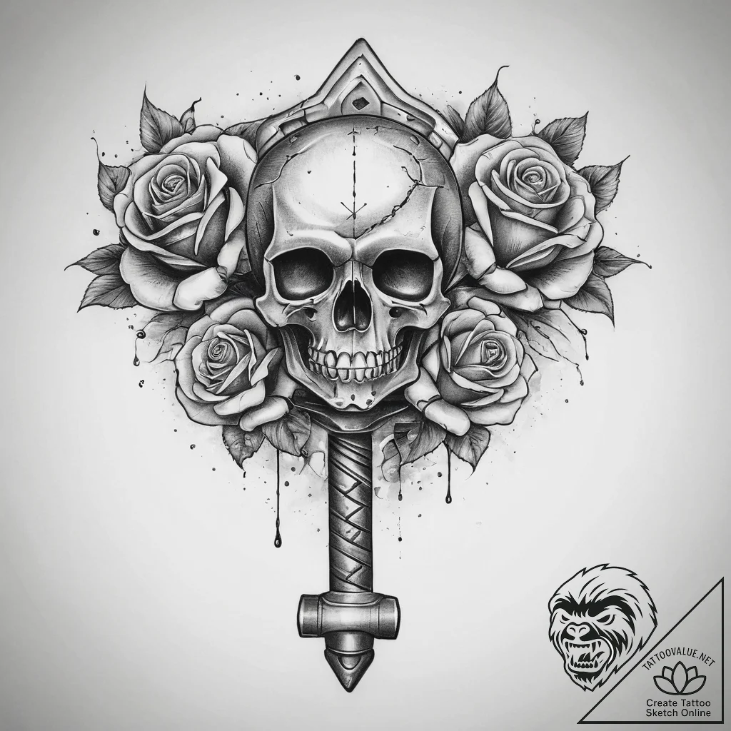 Tattoo sketch blacksmith anvil and hammer, ta... - tattoo sketch (№1759940283_0, 08.10.2025 16:18) — tattoovalue.net