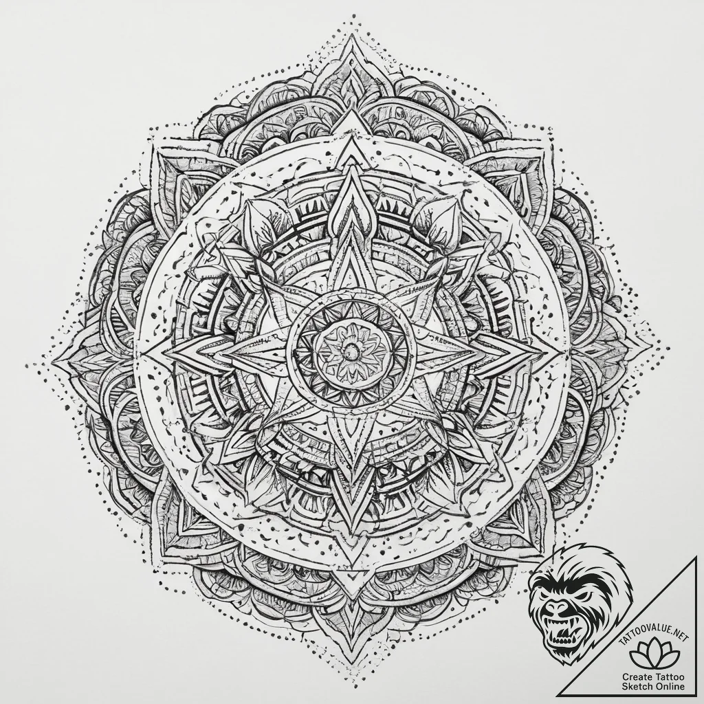 Tattoo sketch cosmic land, tattoo sketch desi... - tattoo sketch (№1759941147_0, 08.10.2025 16:32) — tattoovalue.net